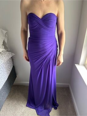 La Femme Vibrant Purple Maxi Dress